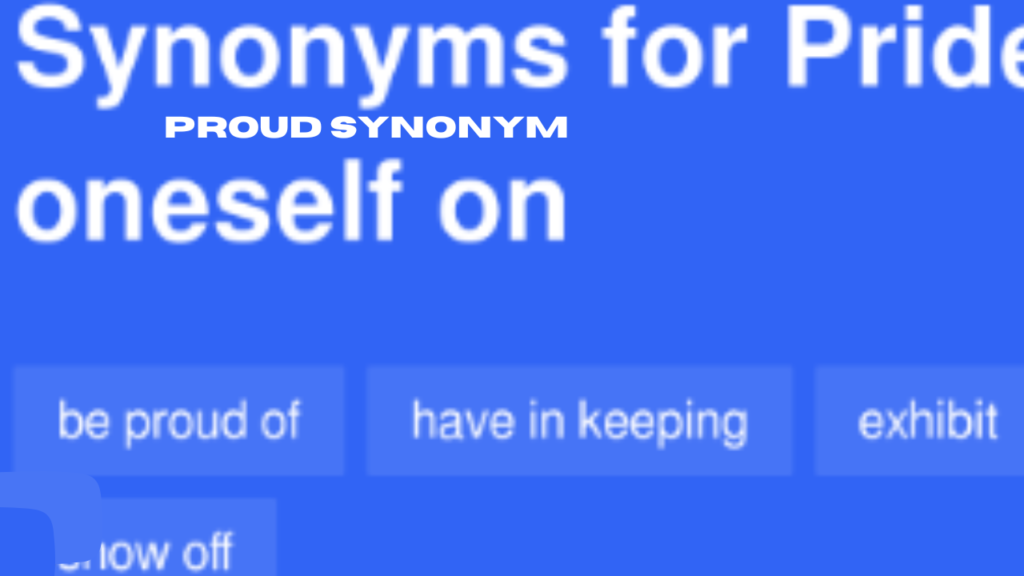 proud synonym