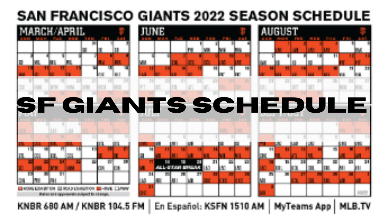 sf giants schedule